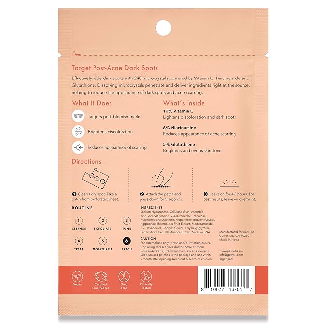 Rael Miracle Microcrystal Vitamin C Dark Spot Cover Pimple Patches (9 Ct)