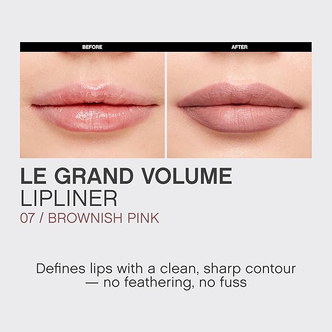 Vivienne Sabó Gel Lipliner Le Grand Volume Sharpenable, Long-Lasting Smudge-Proof Lip Liner & All-Over Lip Color, Creamy Precision Formula, Comfortable Wear, 07 Brownish pink