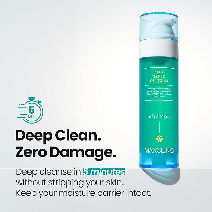 MAXCLINIC K Beauty Blue Tansy Oil To Foam - Makeup Face Wash Cleanser