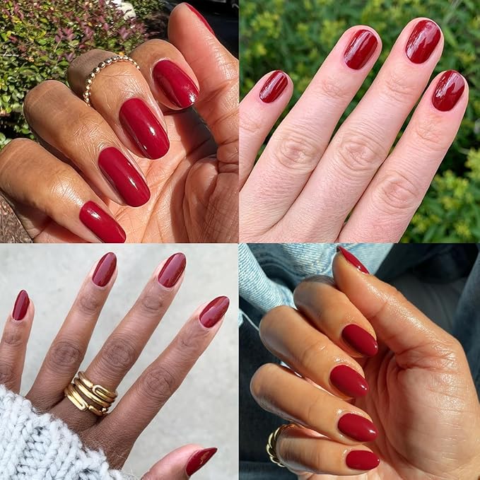 Olive & June Long Lasting Nail Polish | Plump Gel-Like Finish No Lamp Needed | Lasts up to 10 days | Salon-Quality 15-Free Vegan & Cruelty-Free Chip-Resistant | Cozy Up Brick Red