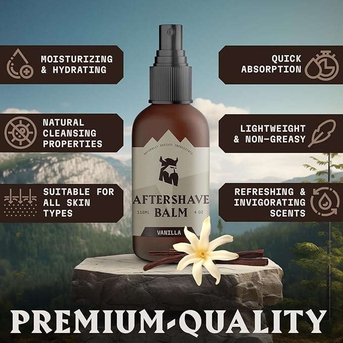 Striking Viking Aftershave Balm - 4 Fl Oz, Vanilla Scent