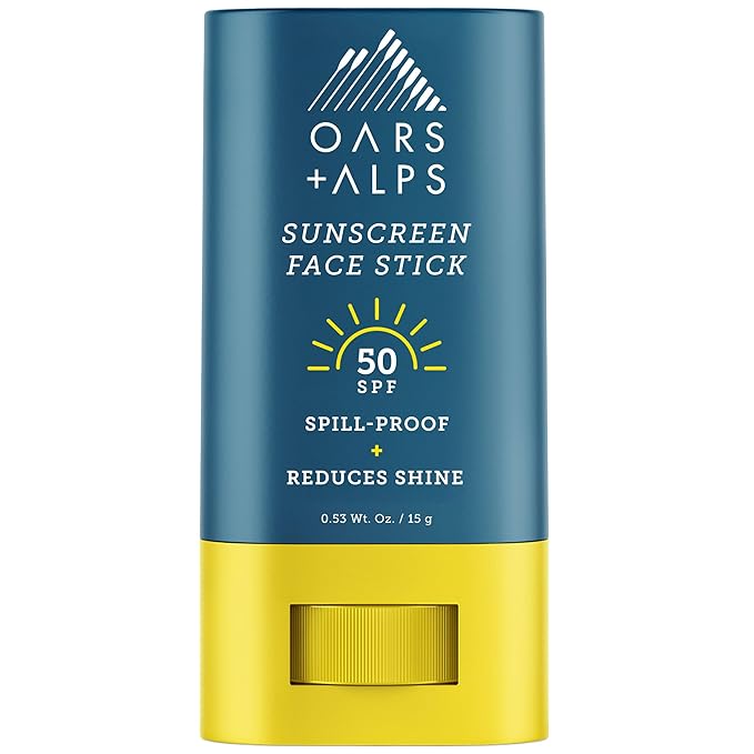 Oars + Alps SPF 50 Matte Face Sunscreen Stick, Derm Tested, 1pk,.53oz