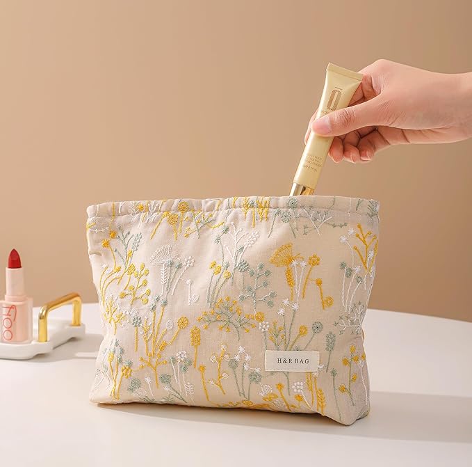 getgto 2 Pcs Makeup Bags, Large Cosmetic Bag Travel Toiletry Bag