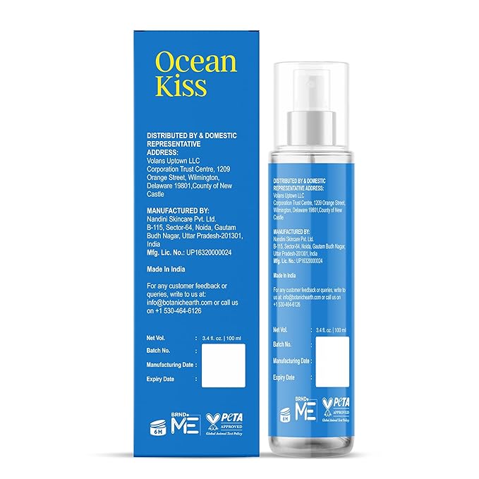 Botanic Hearth Ocean Kiss Hair Perfume & Body Mist- 3.4 Fl oz