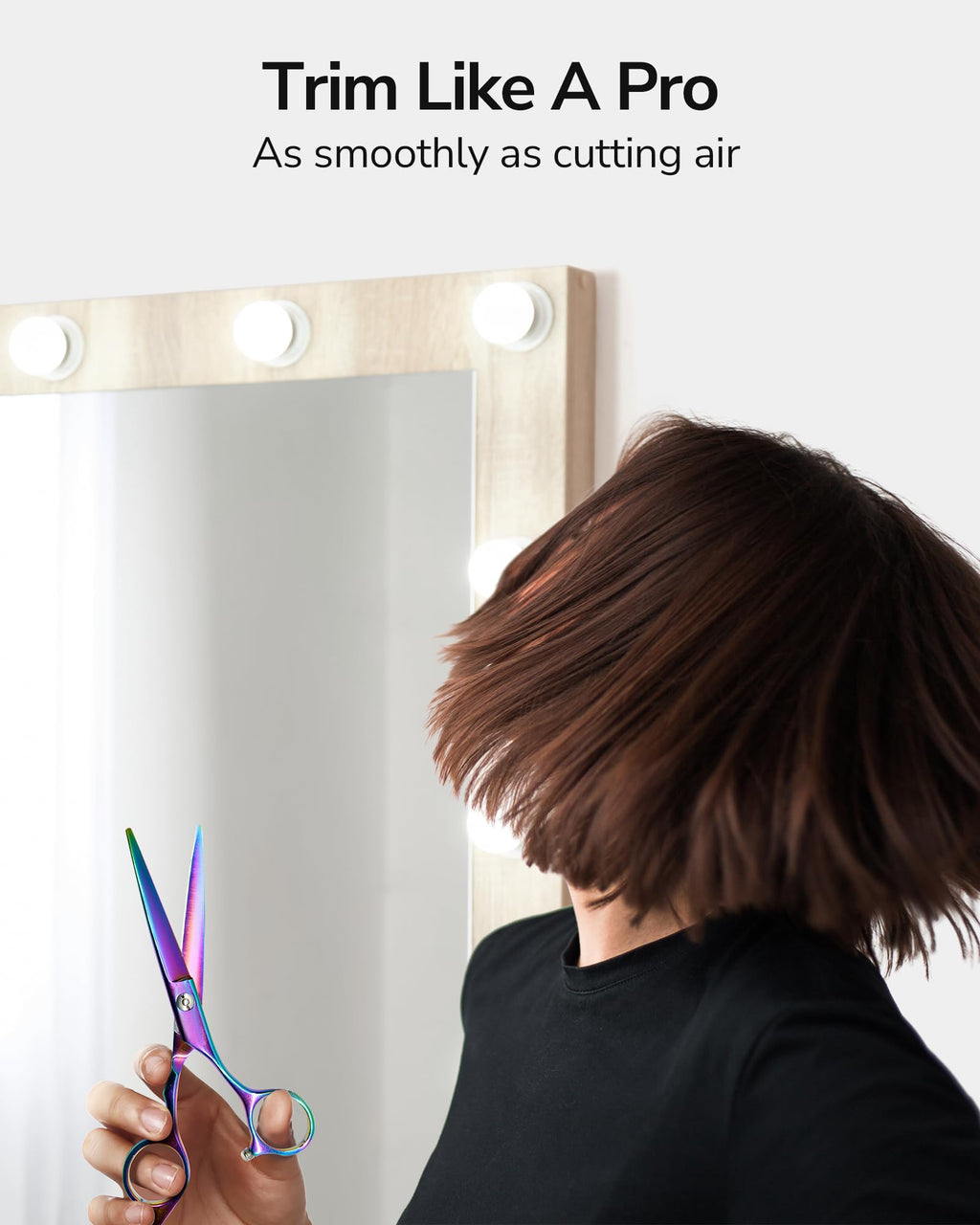 Hair Cutting Scissors, ULG Professional Hair Scissors 6.5” Rainbow