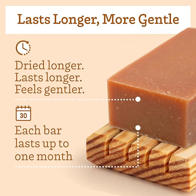 Southern Natural Turmeric Soap Bar, 3 Pack, For Face & Body, With Goat Milk