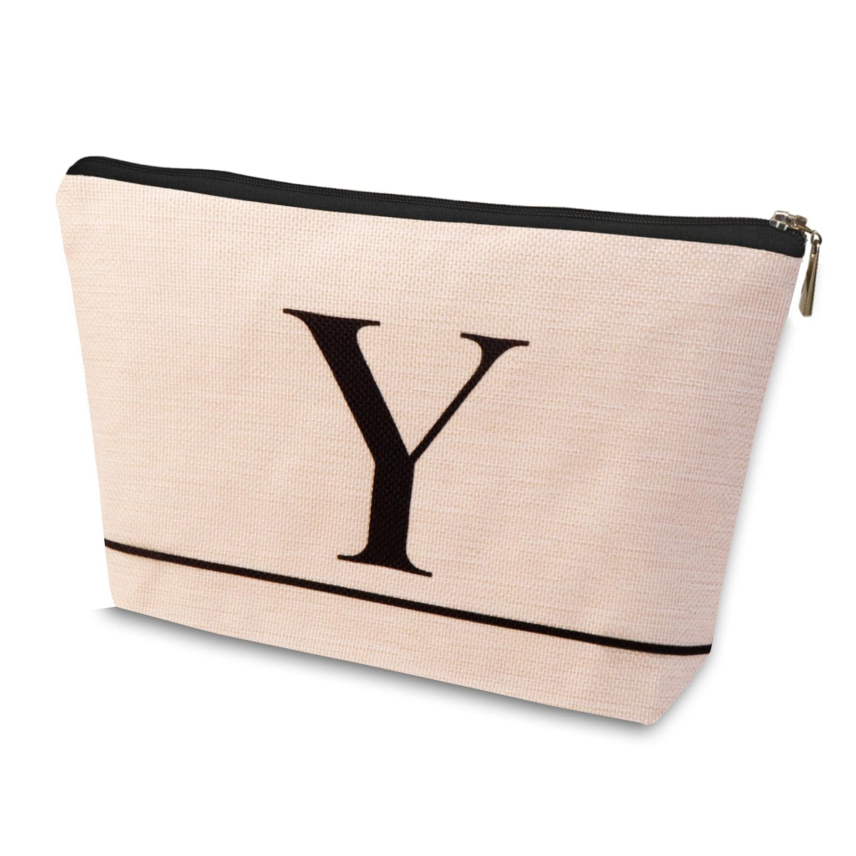 HDYHDY Letter A-Z Initial Personalized Makeup Bags, Birthday Gifts for Women, Monogrammed Gifts for Women Mom Sister Best Friend Bride Bridesmaid, Mothers Day, Christmas, Small Travel Cosmetic Bag (V)