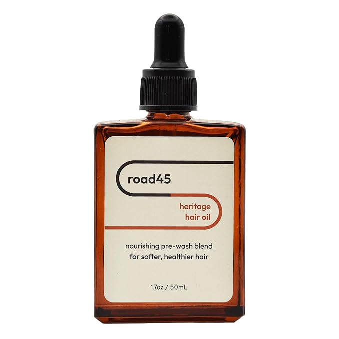 road45 Heritage Hair Oil | Nourishing prewash blend | For dry, damaged, or frizzy hair | 100% Organic ayurvedic formula | Rosemary infused