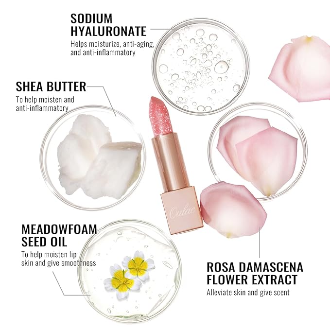 Oulac Infinity Moisture Shine Lipstick - High Shine Shimmery Finish, Super Creamy Texture, Medium to High Coverage - Gluten Free, PG09 Fussy