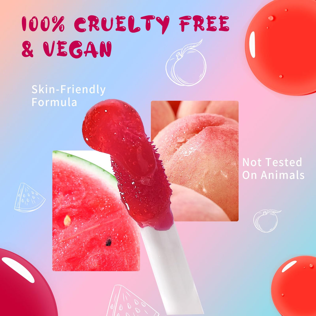 bayfree Lip Tint Stain, Long Lasting Korean Lip Stain Set, Non-sticky Waterproof Lightweight Lip and Cheek Tint, Moisturizing High Pigment Water Tint, Matte Finish Lip Tint