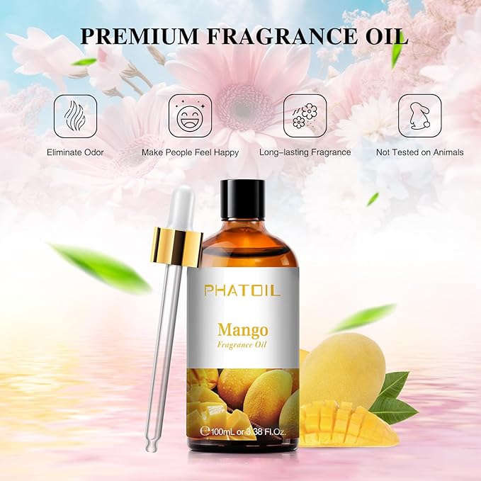 PHATOIL Mango Fragrance Oil for Diffuser Aromatherapy 3.38FL.OZ