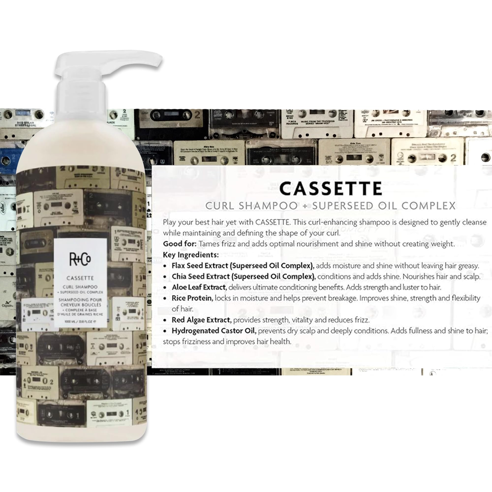 R+Co Cassette Curl Shampoo and Conditioner Set, 33.8 oz (Pack of 2)