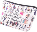 Pebarmnt I'm Not Dramatic I'm Theatrical Makeup Bag Broadway Musical Gift Theatre Bag Pencil Case Fun Theatrical Design Makeup Bag (Not dramatic)