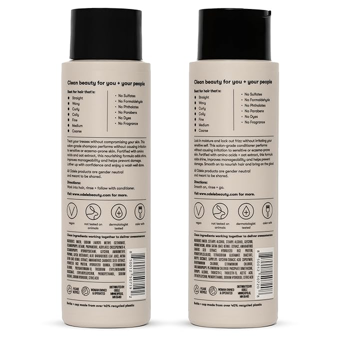 Odele Ultra-Sensitive Sulfate-Free Shampoo & Conditioner Set, 13 fl oz Each