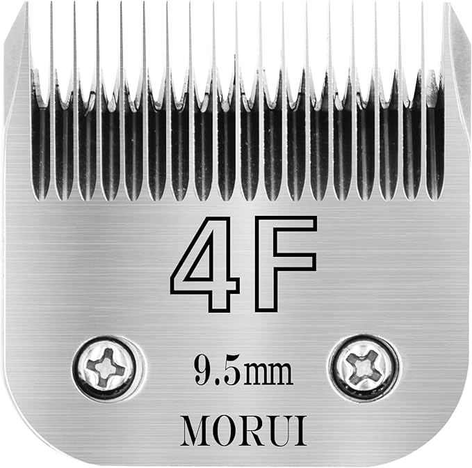 morui 4F Cut Length 3/8"(9.5mm) Detachable Pet Dog Clipper Blades UltraEdge Series Clipper Blades for Dog Grooming Compatible with Most Andis,Oster A5 Wahl KM Series Clippers