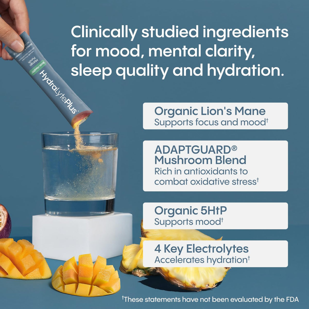Hydralyte Plus Brain Support | Electrolytes Drink with Lions Mane Mushrooms