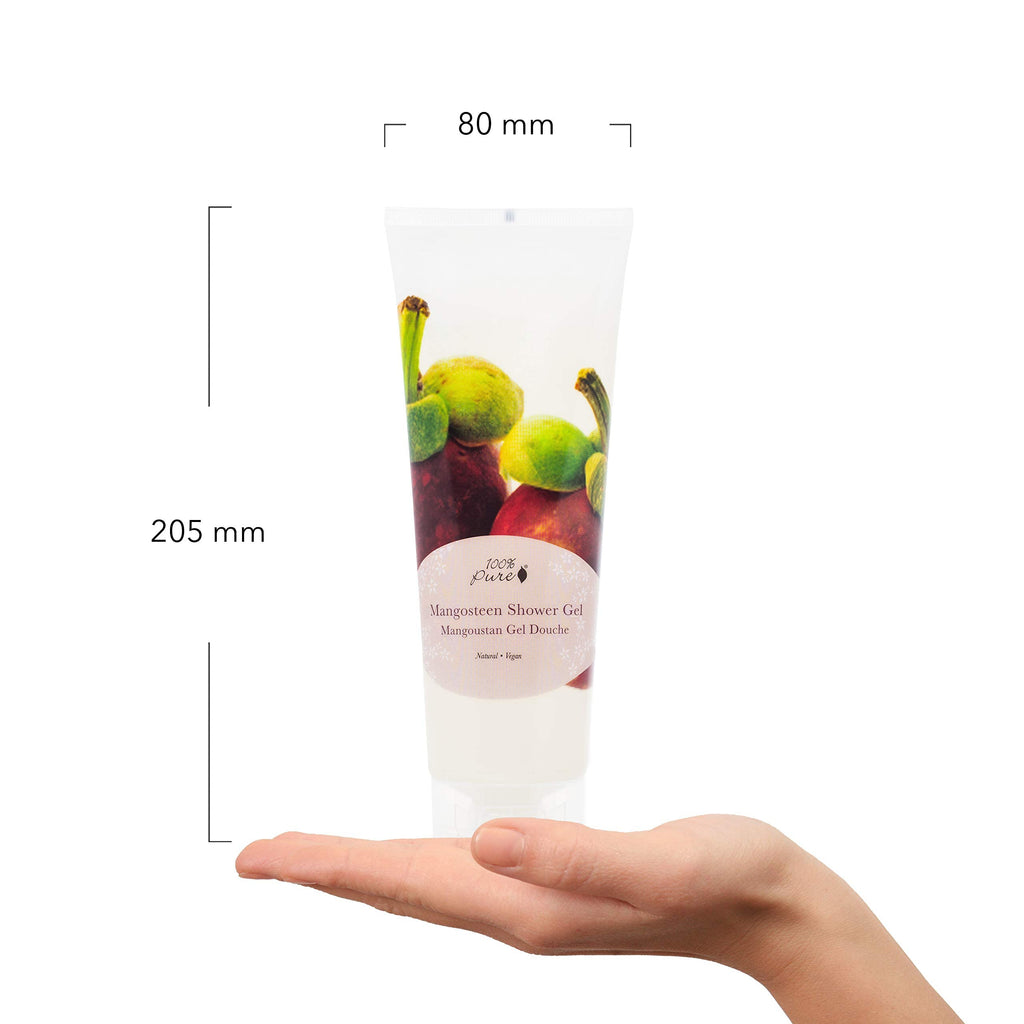 100% PURE Mangosteen Shower Gel Natural Foaming & Hydrating Body Wash