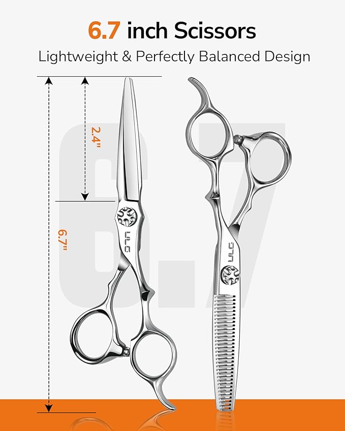 ULG Professional Hair Cutting & Thinning Scissors Set Japanese 440C Shears
