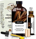 MLYNKL Sandalwood Essential Oil,for Aroma,Massage,4oz+Roll-On 0.33oz
