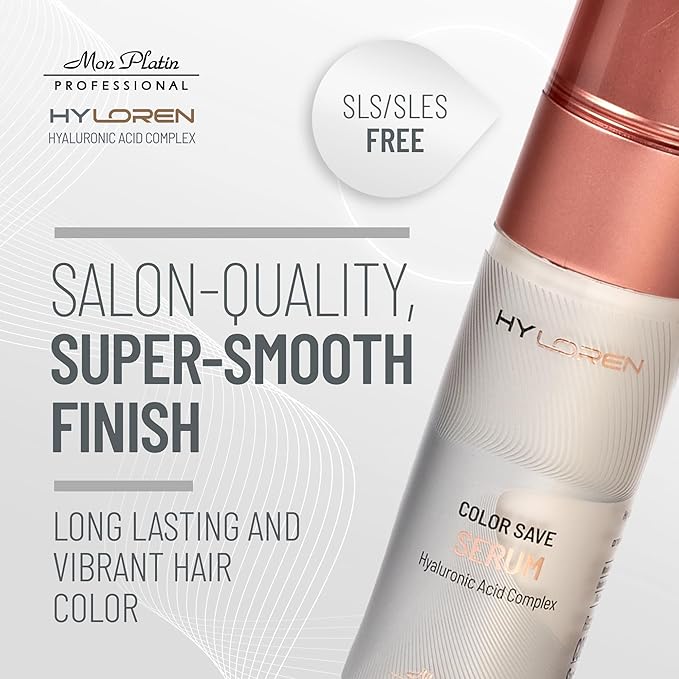 Color Save Serum with Hyaluronic Acid for Colored, Damaged, Repair Treatment, Prevents Fading, Anti Frizz for Soft, Shiny, Healthy Hair 50ml