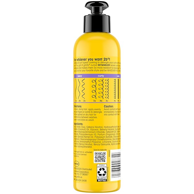 got2b Curled Detangler, Leave-In Detangler for Curly Hair