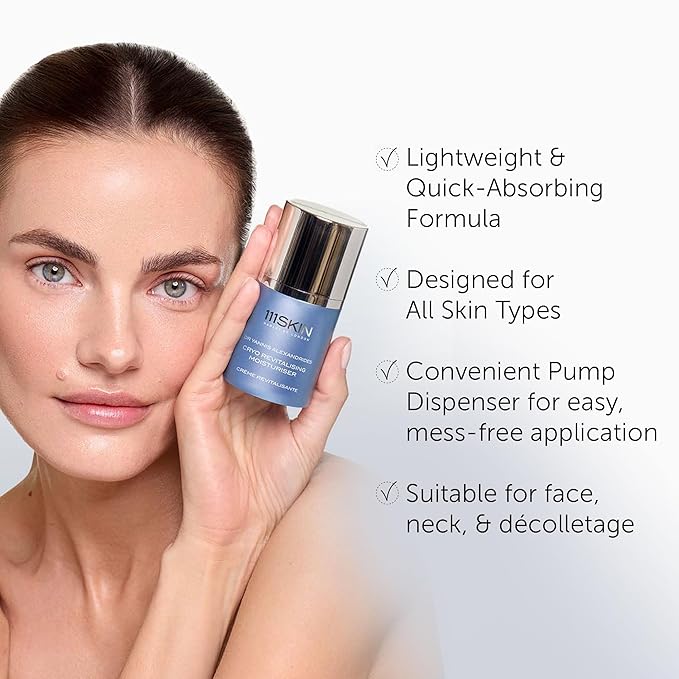 111SKIN Cryo Revitalising Moisturiser, Hydrating Gel Face Cream, 1.69 fl oz