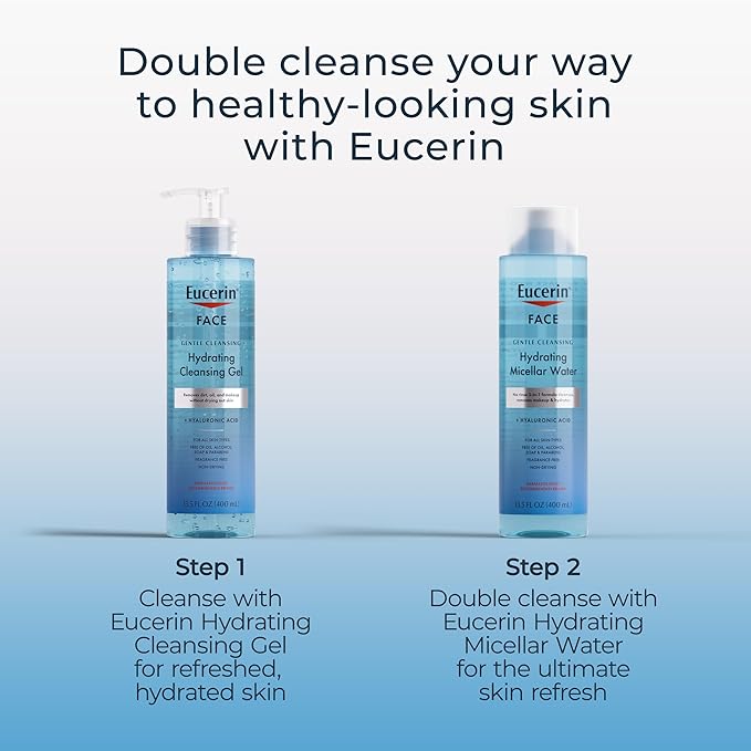 Eucerin Face Gentle Cleansing Hydrating Micellar Water, 13.5 FL OZ