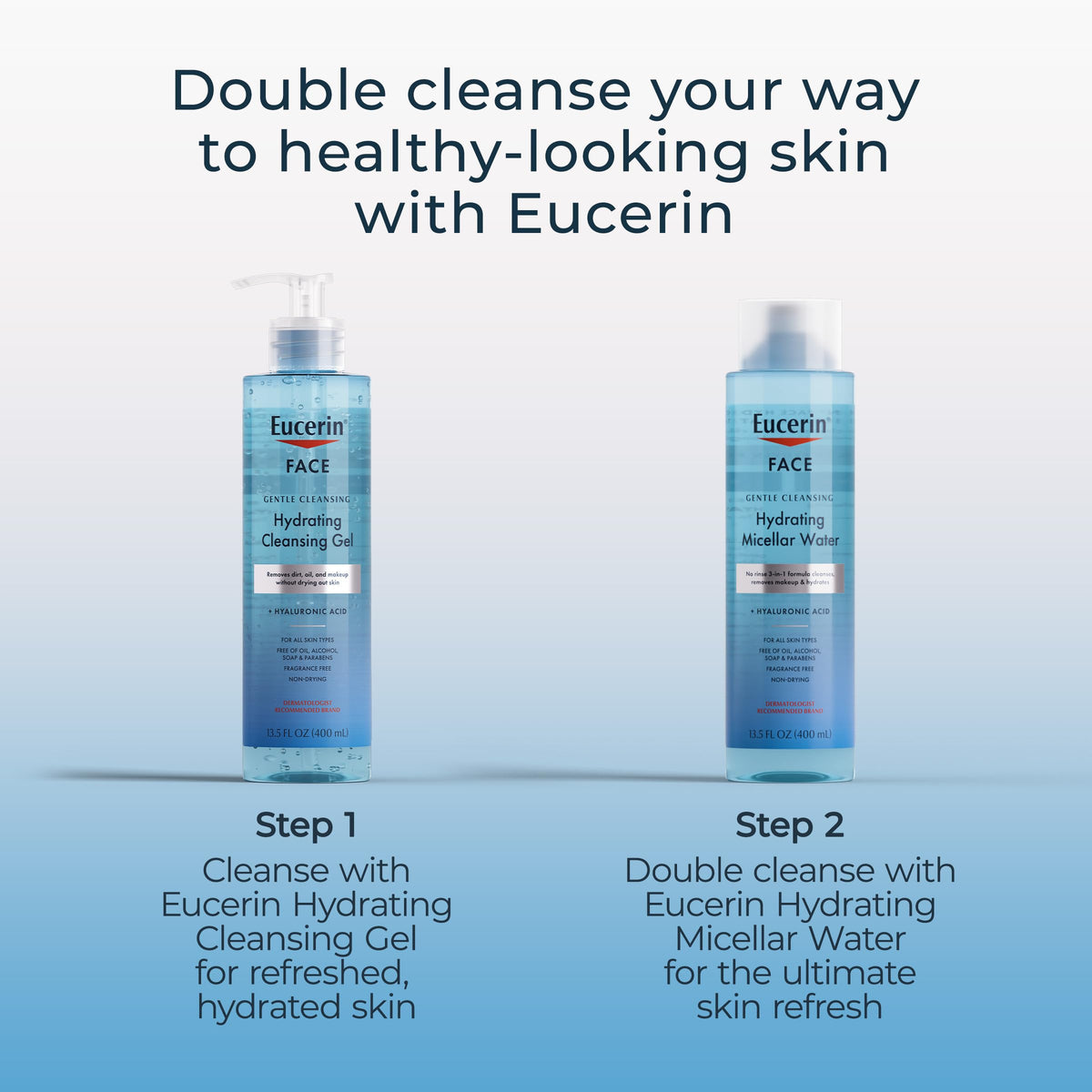 Eucerin Face Gentle Cleansing Hydrating Micellar Water, 13.5 FL OZ
