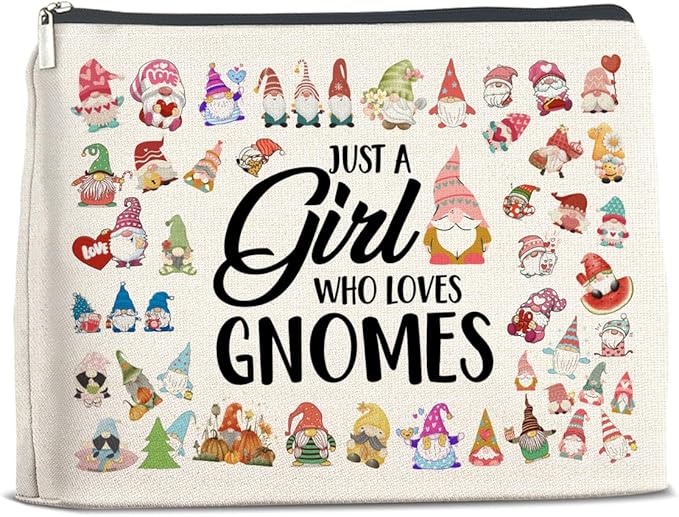 UPNEGE Gnome Gifts for Women Teens Gnome Lover Makeup Bag