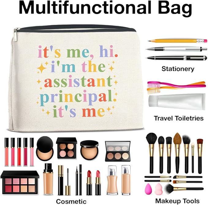 UPNEGE Makeup Bag Assistant Principle Gifts for Women, Assistant Principal Appreciation Gift in My Assistant Principal Era Cosmetic Bag Zipper Makeup Pouch