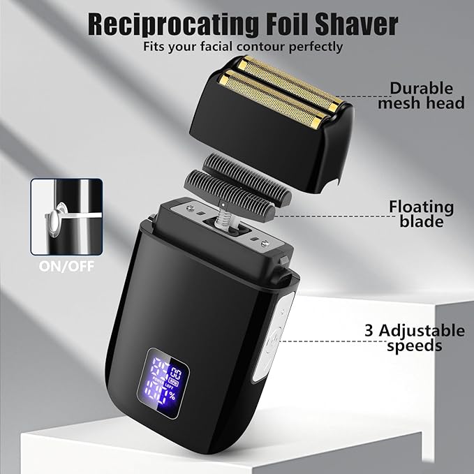 SUNNOW Hair Clippers and Trimmer Set, Electric Razor with Adjustable Speed