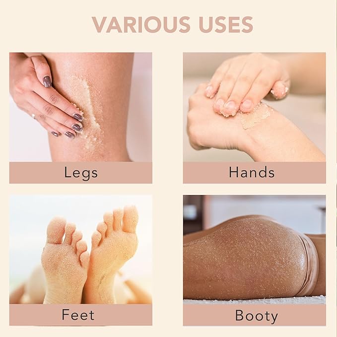 Organic Vanilla Coconut Body Scrub - USA Made Sugar Scrub