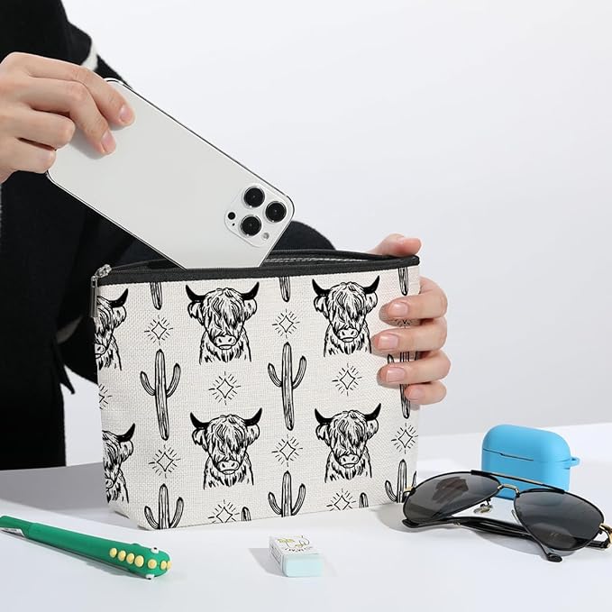 ZHAMEN Western Makeup Bag Western Gifts for Women Cosmetic Bags