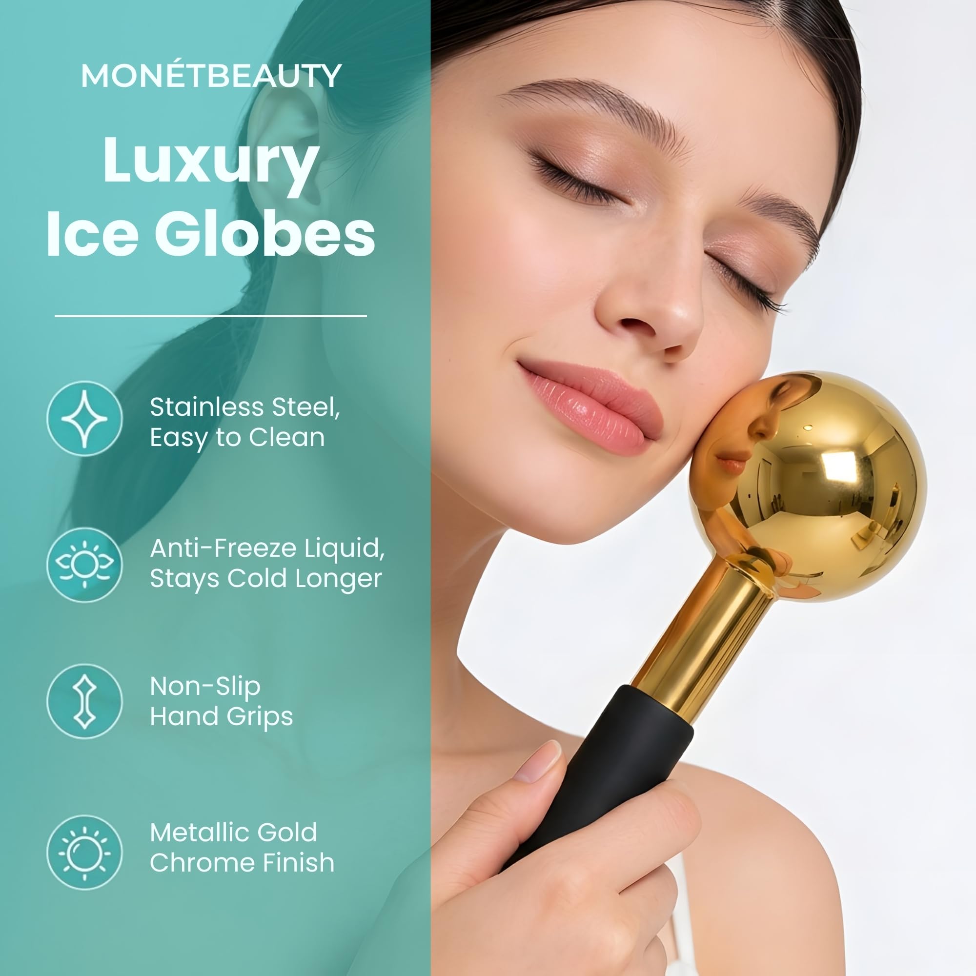 Tighten Skin, Depuff & Sinus Relief? Stainless Steel Ice Globes for Facials, Durable Cryo Globes Instantly Reduce Puffiness, Tighten Pores, Face Globes Facial Massages & Daily Beauty Routine