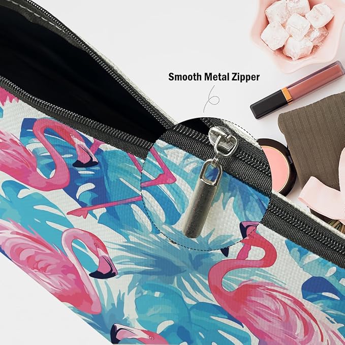 XFN Flamingo Gifts, Flamingo Stuff Makeup Bag, Flamingos Cosmetic Bag Travel Pouch, Animal Lovers Gift for Women Girls Daughter Sisters Coworker Best Friend Friendship Graduation Birthday Gifts