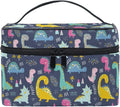 MNSRUU Makeup Bag, Cute Funny Dinosaurs Travel Makeup Organizer Bag Cosmetic Cases Toiletry Bags for Girl Women Ladies