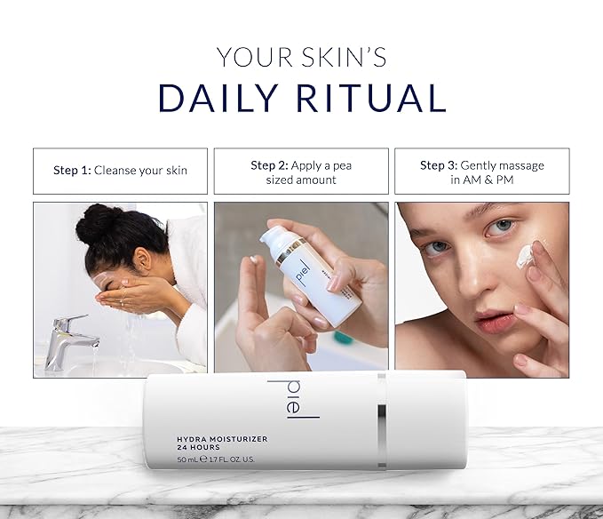 PIEL BY MIGUELINA CALDERON Hydra Moisturizer 24Hrs – Lightweight Facial Cream with Beta Glucan & Niacinamide – Moisturizer for All Skin Types – For Women & Men 50Ml /1.7 Oz