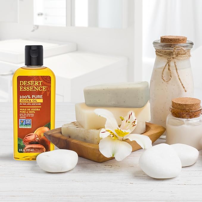 Desert Essence 100% Pure Jojoba Oil, 8 Fl Oz