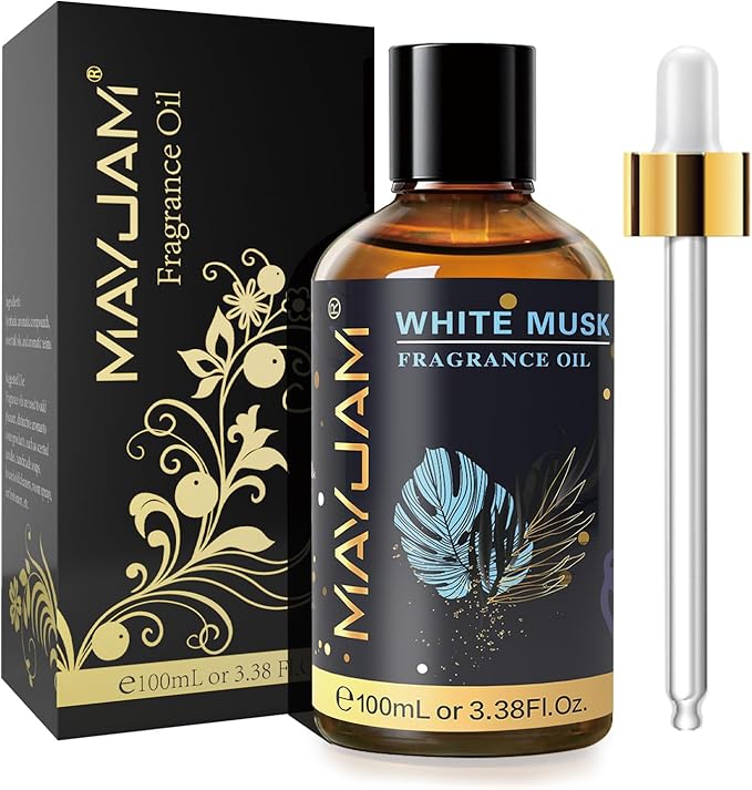 MAYJAM White Musk Fragrance Oil for Diffusers for Home, 100ML/3.38FL.OZ