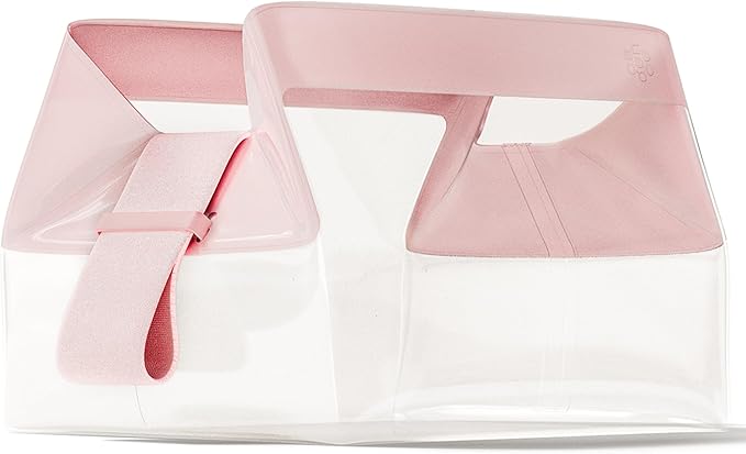 Cadence Parcel - Clear Travel Kit with Zipperless Magnetic Closure - Rose, Medium - Durable, Leak-Resistant and TSA Approved Toiletry Bag - Modular Organization - Recycled TPU (1 Qt)