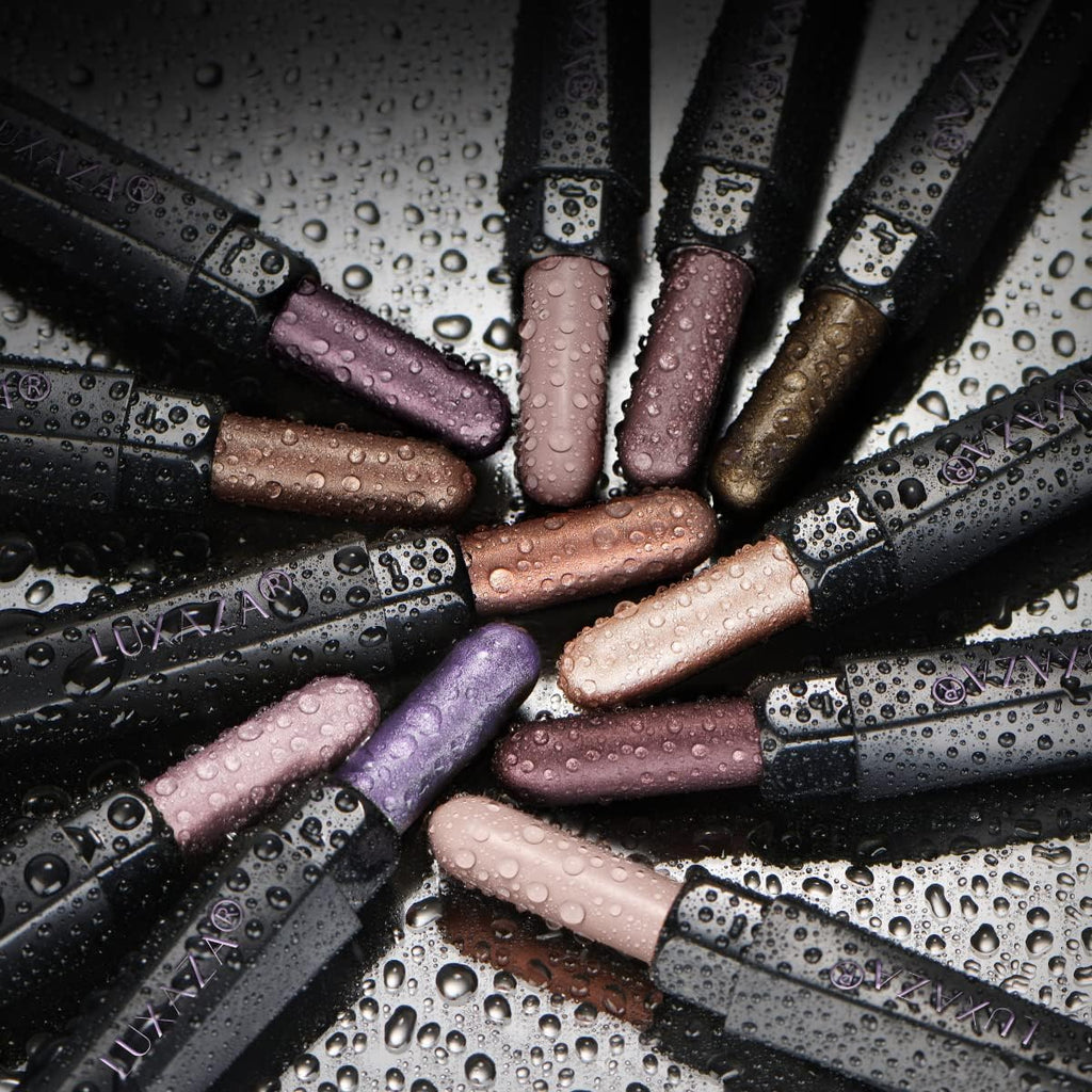 LUXAZA PRO Plum Eyeshadow Stick Makeup Set 10PCS, Neutral Shimmer And Matte Cream Eye Shadow Palette, Metallic Bronze Smoky Eyeliner Brightener Crayon Pencil Kit, Ideal Gift for Women -Lilac Brown