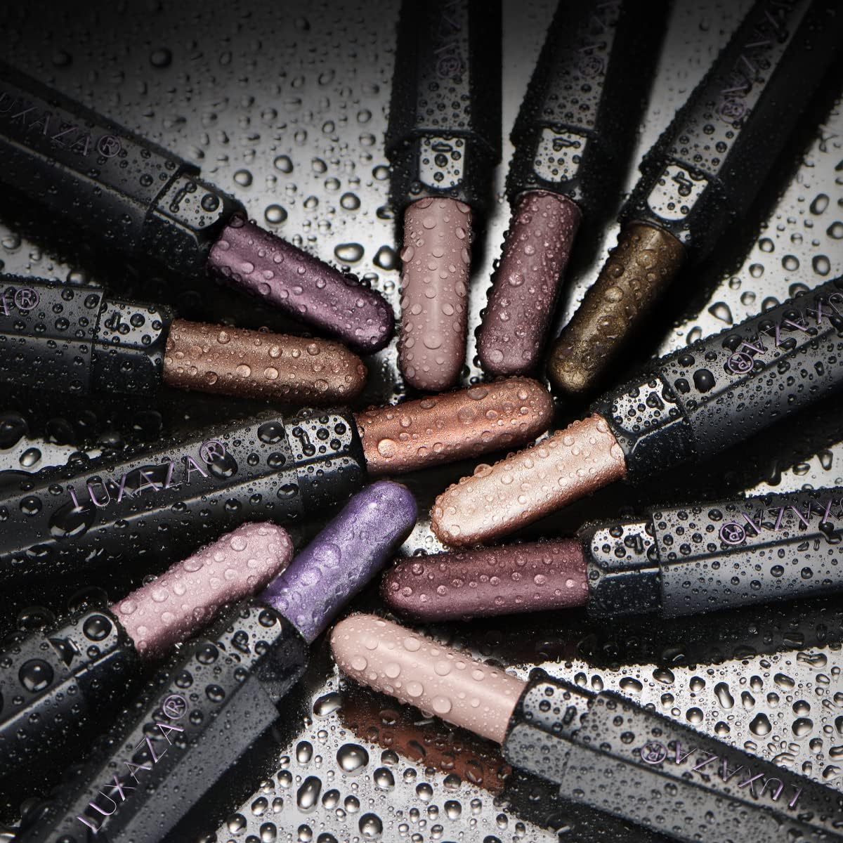 LUXAZA PRO Plum Eyeshadow Stick Makeup Set 10PCS, Neutral Shimmer And Matte Cream Eye Shadow Palette, Metallic Bronze Smoky Eyeliner Brightener Crayon Pencil Kit, Ideal Gift for Women -Lilac Brown