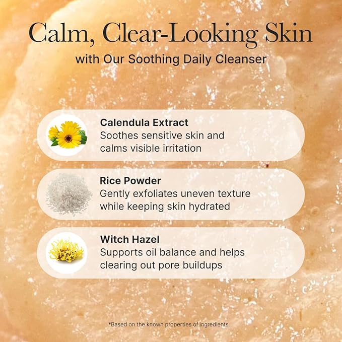 ARENCIA Calendula Rice Mochi Fresh Cleanser - Moisturizing & Deep-Cleansing (4.23oz)