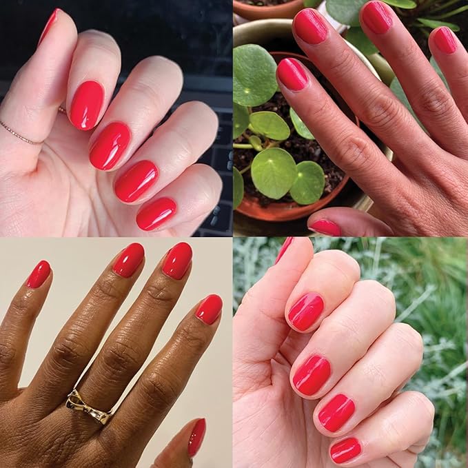 Olive & June Long Lasting Summer Nail Polish | Plump Gel-Like Finish No Lamp Needed | Lasts up to 10 days | Salon-Quality 15-Free Vegan & Cruelty-Free Chip-Resistant | Hibiscus Tropical Pink