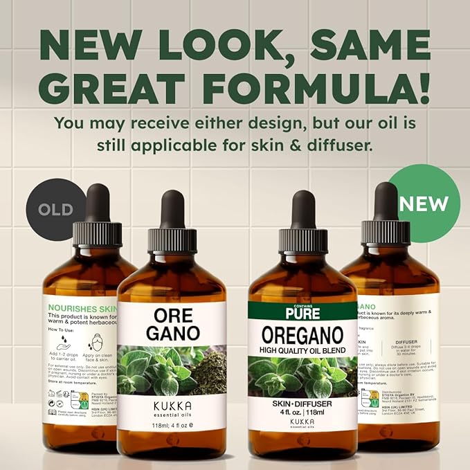 100% Pure Oregano Oil - 4 Fl Oz Oregano Essential Oil for Hair, Skin, Diffuser, Aromatherapy & DIY Soap Making Scent