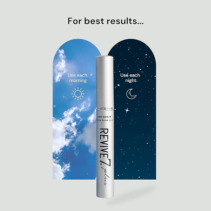 Revive7 Plus Revitalizing Lash Growth Serum for Eyelash Thickness - Serum Brow Enhancer Eyebrow - Lash Enhanced Formula for Longer, Full and Thicker Natural Eyelash, Made in Canada (3 ml)