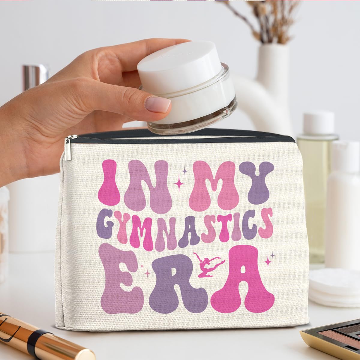 UPNEGE Gymnastics Gifts Funny Gymnast Makeup Bag for Women