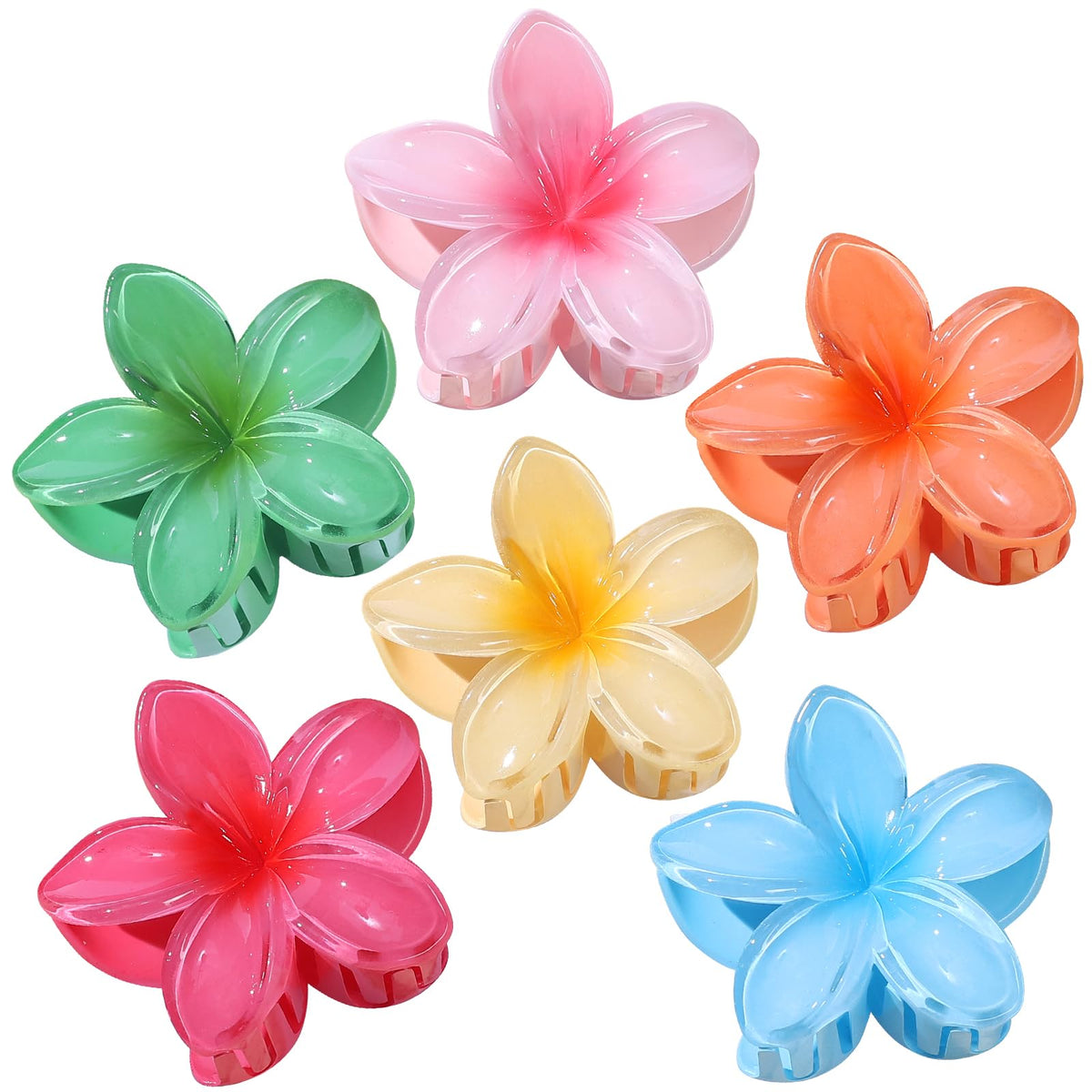 CHANDAT Flower Hair Clips 6 PCS Hair Accessories for Women - Hawai