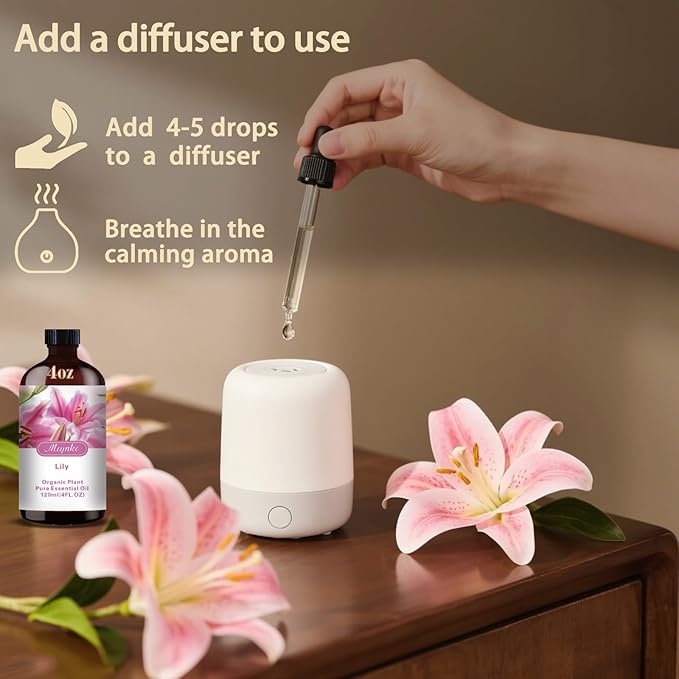 MLYNKL Lily Essential Oil,Lily Oil for Home Diffuser,4 fl oz