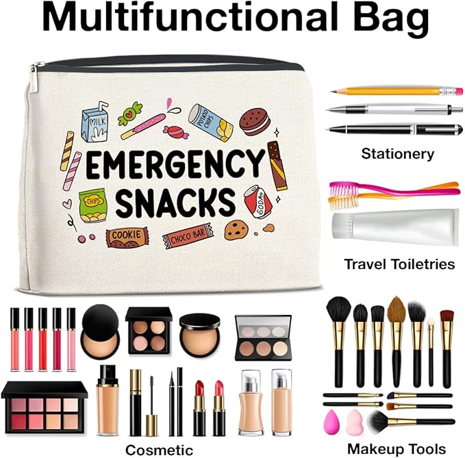 UPNEGE Snack Bag Gifts for Women Snack Lover Makeup Bag